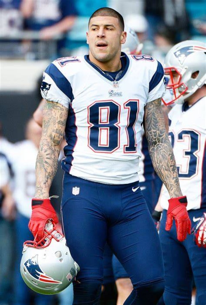 Aaron Hernandez In Patriots Uniform