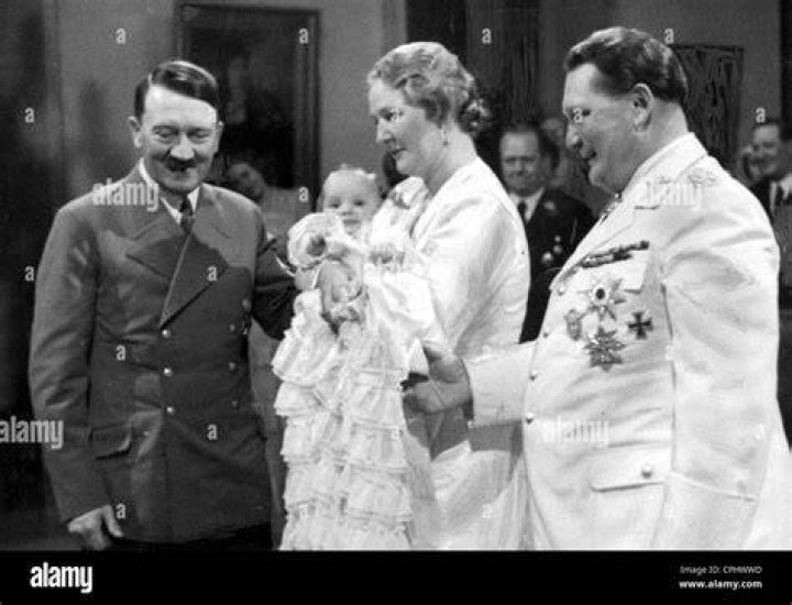 Adolf Hitler With Edda Goering And Hermann Goering