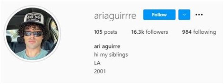 Ari Aguirre IG profile
