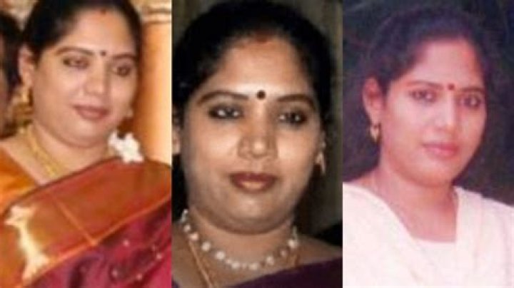 Arulselvi Vivek's daughters Tejaswini Vivek and Amritha Nandini Vivek with their uncle
