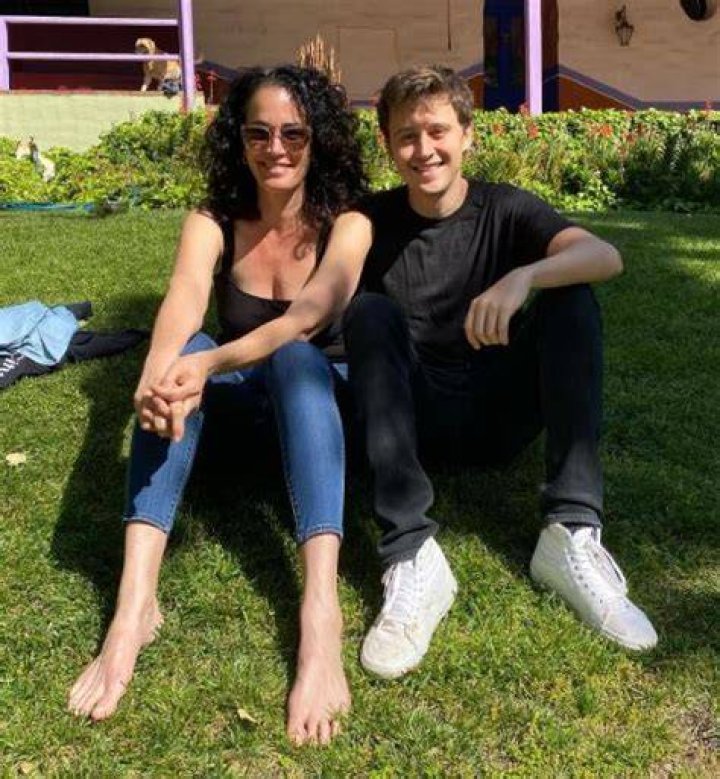 Austen Rydell with his mother