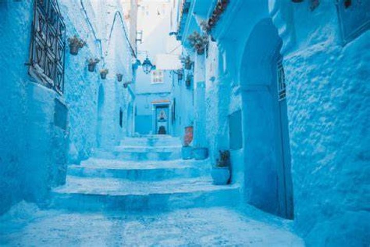 Blue Alley At Chefchaouen