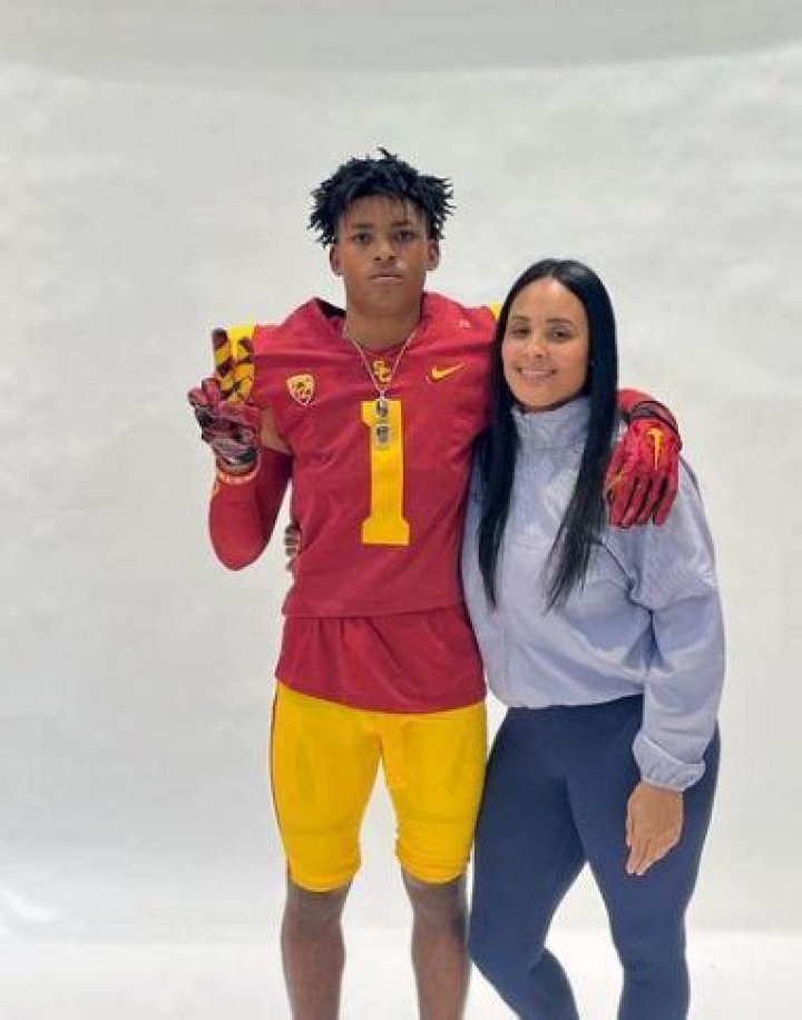 Brandi with her son Debron Davis