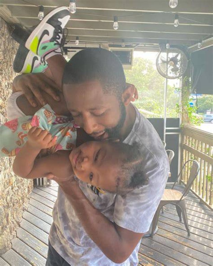Brandon Smiley with his daughter