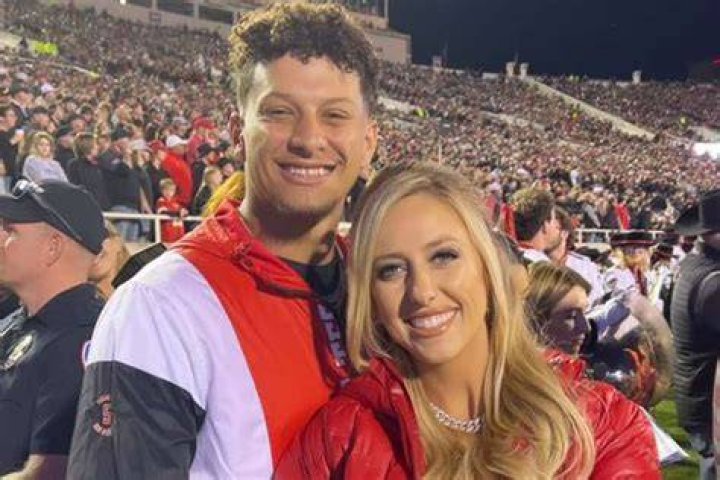 Brittany with Jackson Mahomes