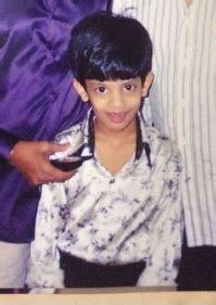 Childhood image of Prasanna Kumar.