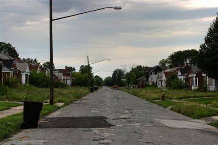 Decrepit Neighborhood Detroit