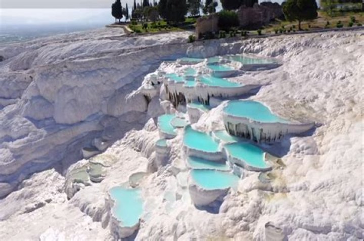 Empty Pamukkale Mineral Pools