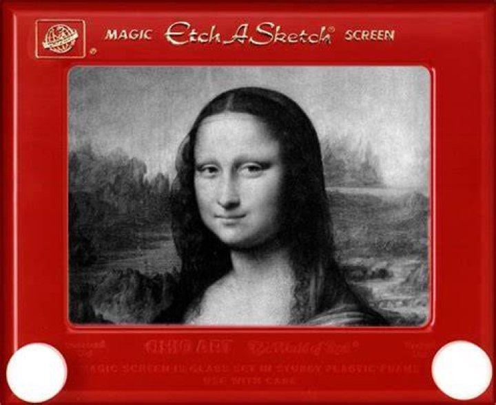 Etch A Sketch Mona Lisa