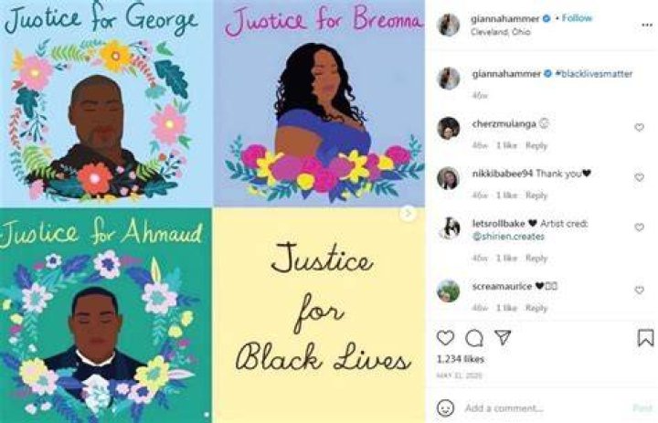 Gianna Hammer support Black Lives Matter Movement