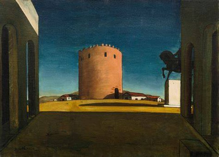 Giorgio de Chirico The Red Tower Painting