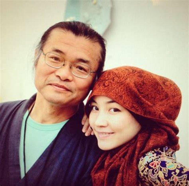 Hana Tajima with her father