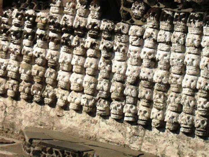 Huey Tzompantli Skulls