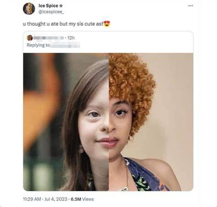 Ice Spice Responds To Troll Comparing Her To Someone With Down Syndrome