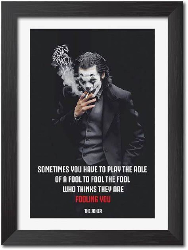 Joker Quotes Poster on thoughts