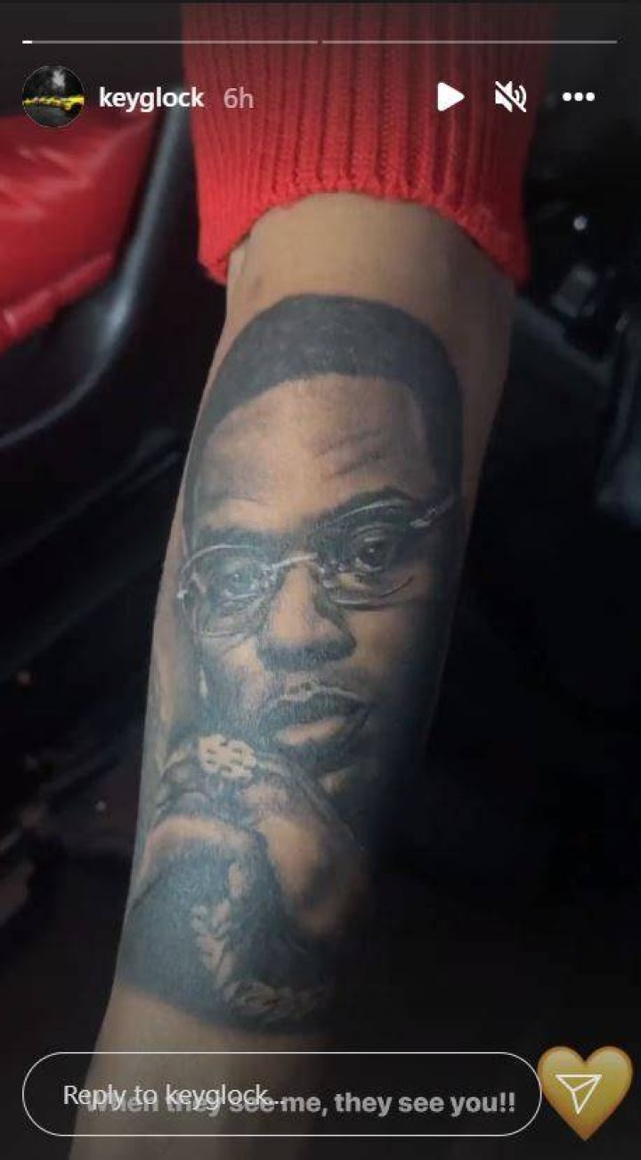 Key Glock Gets Photo-Realistic Young Dolph Tattoo