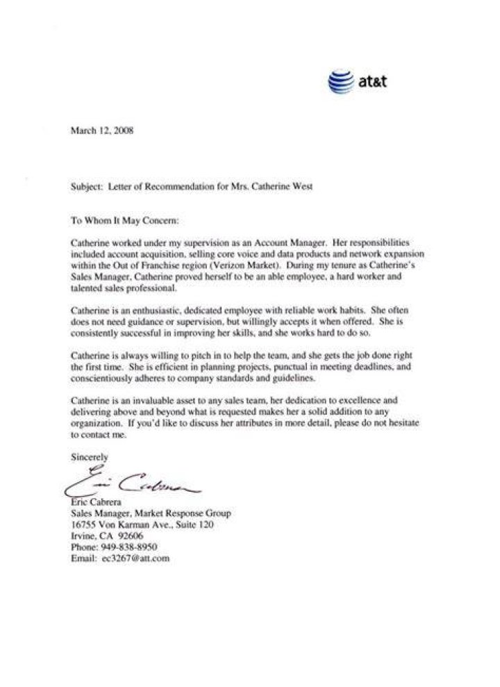 Letter To Att Ceo