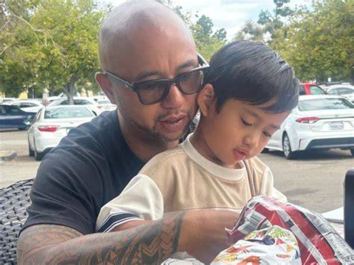 Loza Alexander with his son