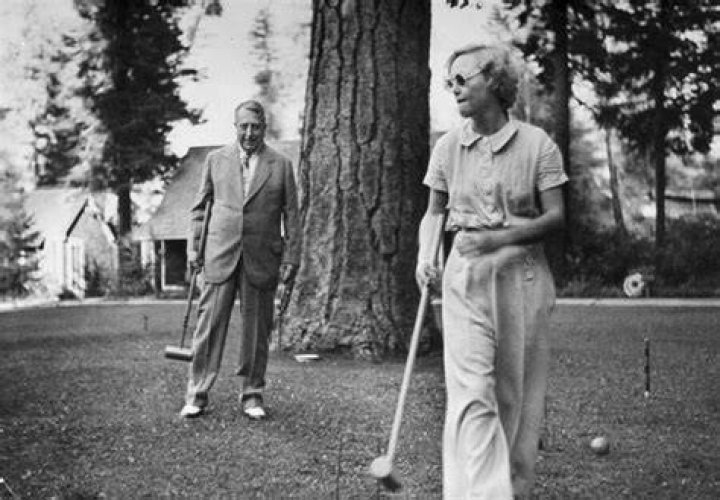 Marion Davies Playing Croquet