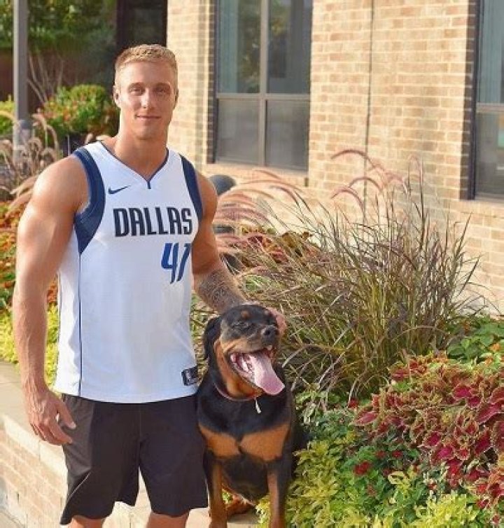 Nathan Webb with his pet Holly