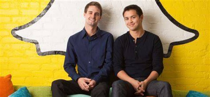 NEW YORK-APR 29: Snapchat founders Evan Spiegel (L) & Robert Mur