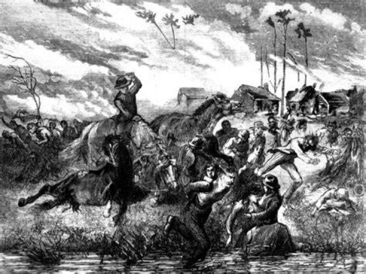 People Fleeing The Peshtigo Fire