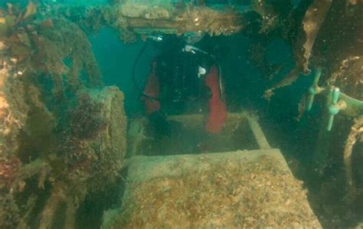 Researcher Diving Inside The HMS Terror