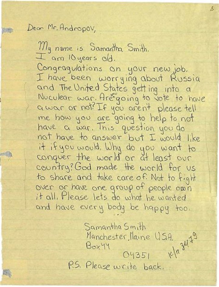 Samantha Smith Letter