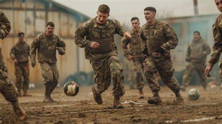 Soldiers Play Soccer