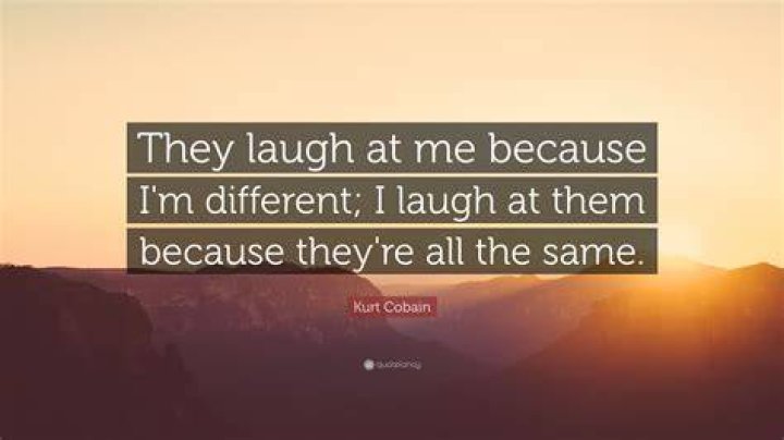 They laugh at me because I&rsquo;m different. I laugh at them because they are all the same!