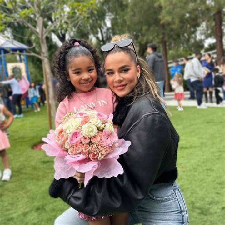 True Thompson with her mother