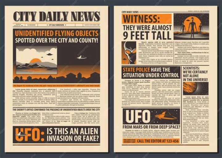 UFO Report In Newspaper