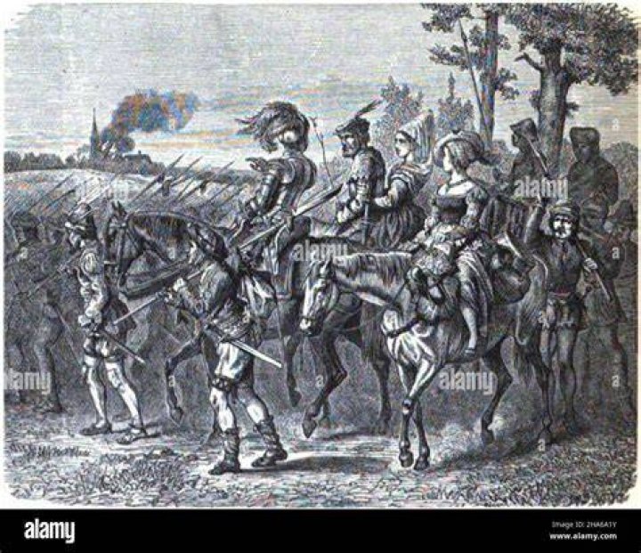 Wandering Peasants On Horseback During 1525 Revolt