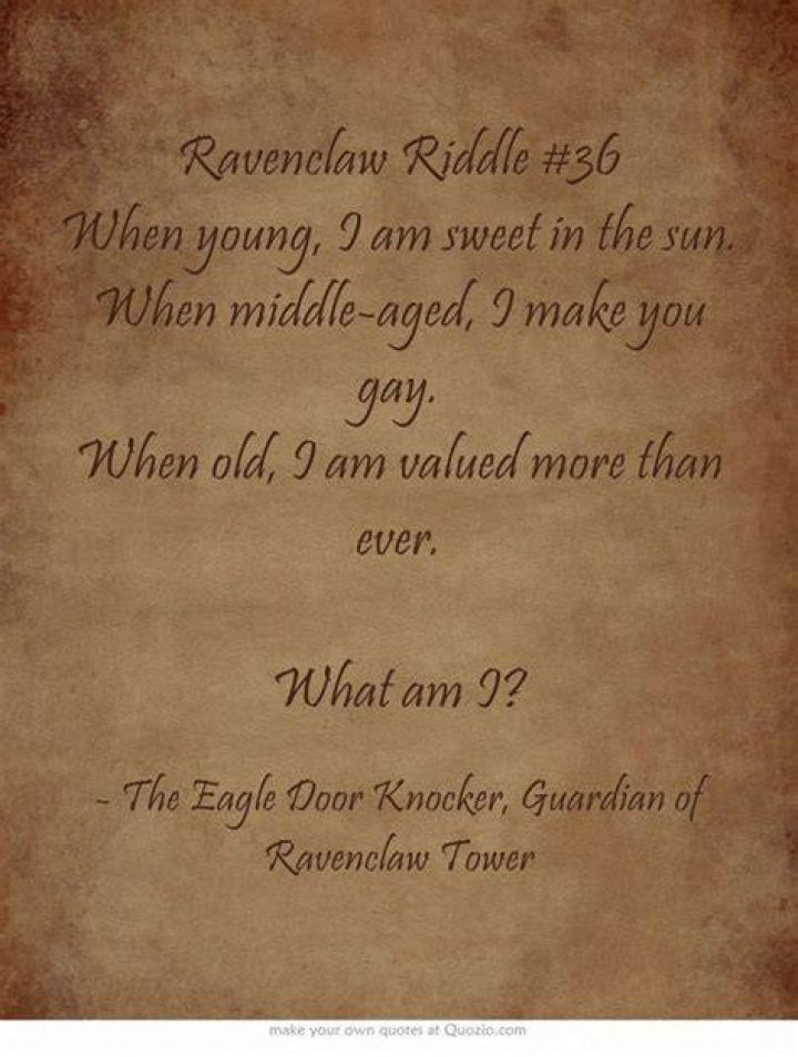 What is the answer to the Ravenclaw riddle?