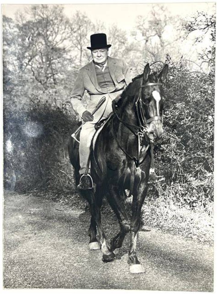Winston Churchill Hunting with his and Coco Chanel
