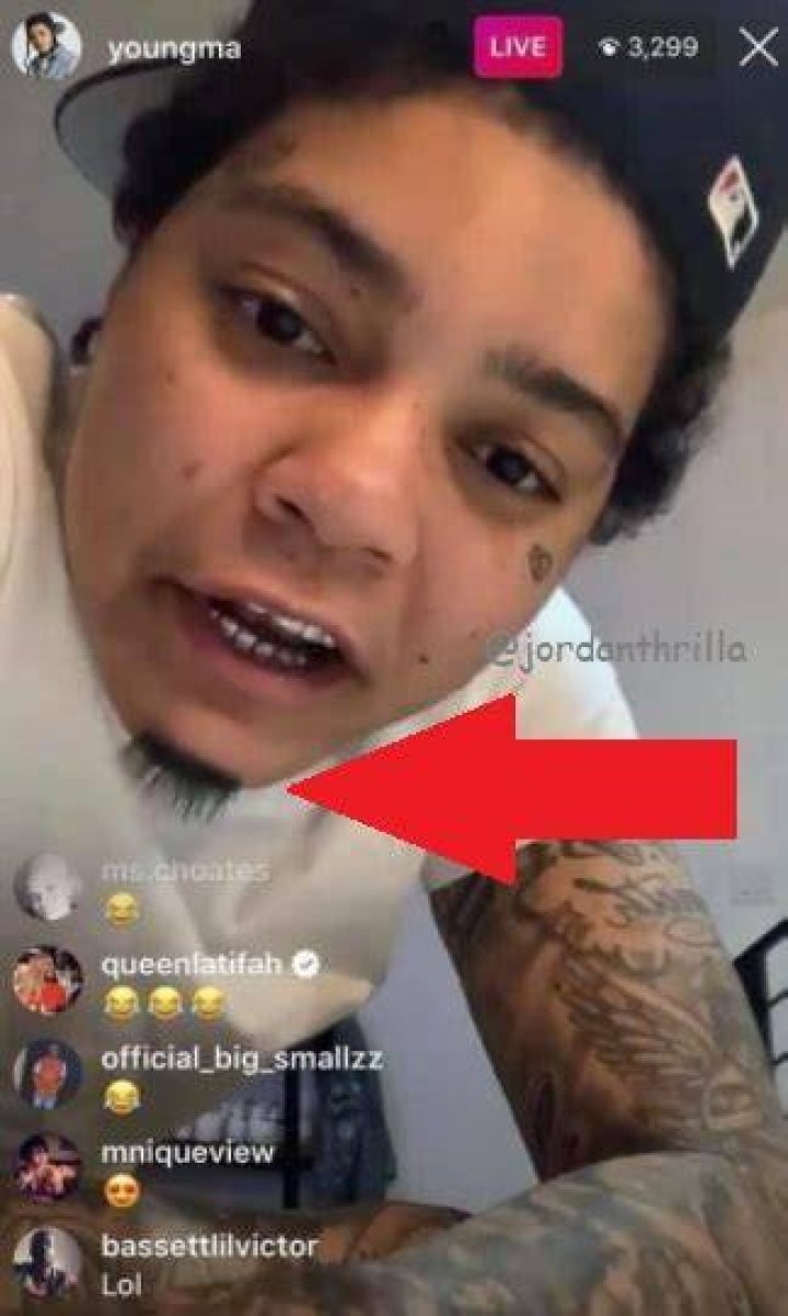 Young M.A Shows Off Her Beard On Instagram